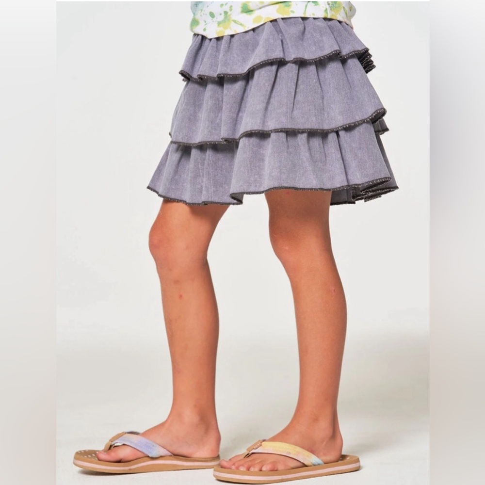 Chaser Girls Coastal Cloth Tiered Ruffle Skort Size 6 NWT - Picture 3 of 7